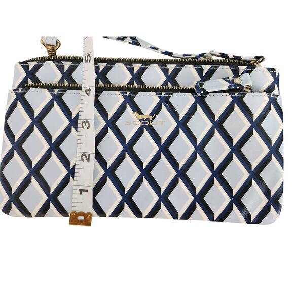SCOUT Crossbody & Wallet Set of 3 Navy White Geometric Print - Picture 6 of 13